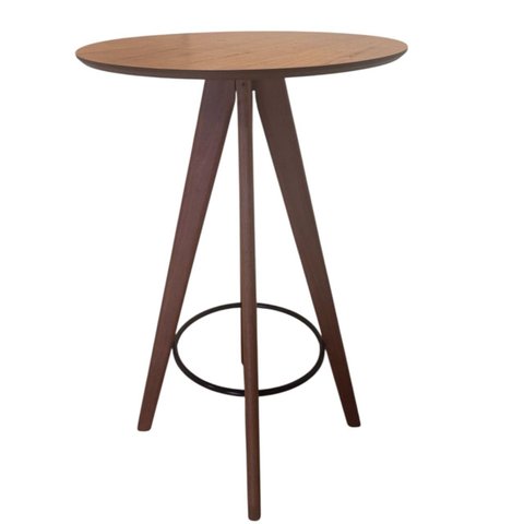 Mesa Bistrô 70x70cm em Madeira Maciça Cor Mel com Tampo Cimamomo - Exclusiva Mel