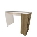 Ver imagem 3 de Conjunto de Mesa com Prateleiras para Escritório ou Home Office de Largura 100cm MDF Branco E Carvalho Mel