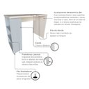 Ver mais imagens de Conjunto de Mesa com Prateleiras para Escritório ou Home Office de Largura 100cm MDF Branco E Cinza Cristal