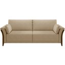 Ver imagem 3 de Sofá 03 Lugares para Sala de Estar Pés em Madeira 222 Cm Stefan M03 Linho Bege Escuro - Lyam Decor