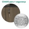 Kit 2 Peças com Mesa para Escritório Presidente em Tamburato e Armário Multiuso Alto - 16