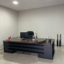 Ver imagem 7 de Kit 2 Peças com Mesa para Escritório Presidente em Tamburato e Armário Multiuso Alto