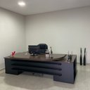 Ver imagem 7 de Conjunto 2 Peças com Mesa para Escritório Presidente em Tamburato e Armário Multiuso Alto Charuto Preto Artany