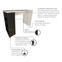 Ver mais imagens de Conjunto de Mesa com Prateleiras para Escritório ou Home Office de Largura 100cm MDF Branco E Preto