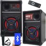 Caixa Som Amplificada Bluetooth 600W Rms Ativa Passiva Microfone Mp3 Fm Usb Led Amvox ACA 601 NEW X  - 2