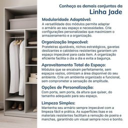 Guarda-roupa Modulado de Canto 2 Peças 4 Portas Jade Cabecasa Madeiramadeira - 19