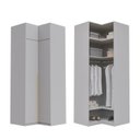 Ver imagem 7 de Guarda-Roupa Planejado de Canto 2 Peças 4 Portas Jade CabeCasa MadeiraOriginals Cinza/Urbano