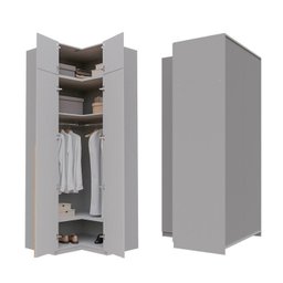 Guarda-roupa Modulado de Canto 2 Peças 4 Portas Jade Cabecasa Madeiramadeira - 14