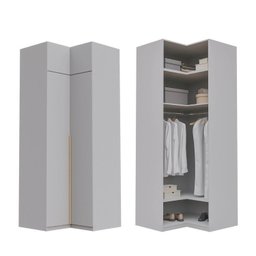 Guarda-roupa Modulado de Canto 2 Peças 4 Portas Jade Cabecasa Madeiramadeira - 7