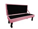 Ver imagem 2 de Recamier Baú Luis Xv Capitonê Retrô 120 cm Suede Rosa Mz Decor