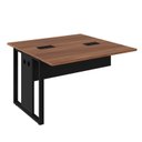 Ver imagem 1 de Plataforma Dupla Acoplar Pé Quadro 120x120x73cm 120cm Industrial Nogal e Preto Yescasa Marrom