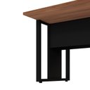 Ver imagem 4 de Plataforma Dupla Acoplar Pé Quadro 120x120x73cm 120cm Industrial Nogal e Preto Yescasa Marrom