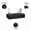 Ver imagem 3 de Penteadeira Suspensa 60cm 1 Gaveta Carina Z34 Preto - Mpozenato
