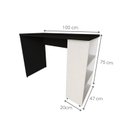Ver imagem 5 de Conjunto de Mesa com Prateleiras para Escritório ou Home Office de Largura 100cm MDF Preto E Branco