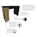 Ver mais imagens de Conjunto de Mesa com Prateleiras para Escritório ou Home Office de Largura 100cm MDF Preto E Carvalho Mel