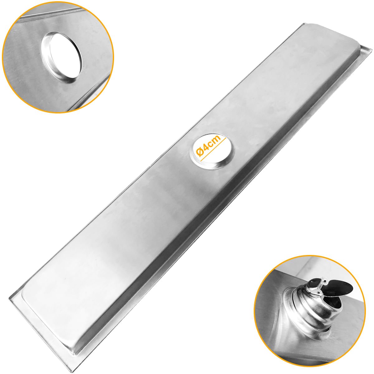 Ralo Linear Embralumi Oculto Invisível Grelha Inox 60x10cm - 7