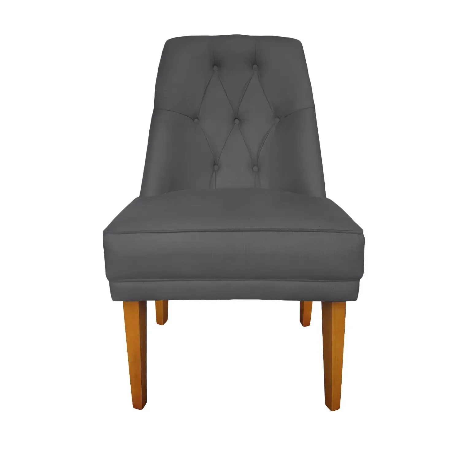 Ver imagem 2 de Kit 4 Cadeiras para Sala de Jantar Escritório Estofada Berlim Retro Suede Grafite Eli Móveis e Decor