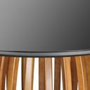 Ver imagem 3 de Mesa de Jantar Armonia 6 Lugares Redonda Vidro 150cm Amêndoa e Preto