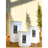 Trio de Latas C/ Tampa Bambu - Branco - 1