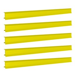 Porta Etiqueta Bandeja Gondola Fit 90 Cm Amarelo Kit com 10 - 1