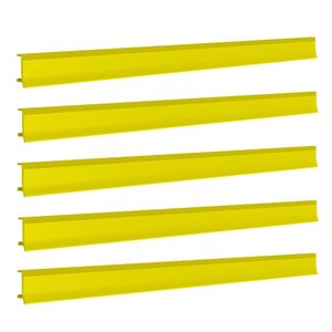 Porta Etiqueta Bandeja Gondola Fit 90 Cm Amarelo Kit com 10