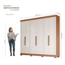 Ver imagem 3 de Guarda Roupa Maite 6 Portas 6 Gavetas com Pés MDF