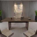 Ver imagem 3 de Conjunto para Escritório 2 Mesas de Reunião em Tamburato 50mm