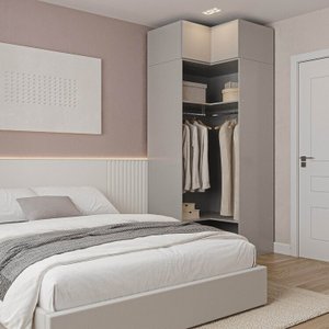 Guarda-roupa Modulado de Canto 2 Peças 2 Portas Jade Cabecasa Madeiramadeira