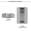 Ver imagem 5 de Guarda-Roupa Planejado de Canto 2 Peças 2 Portas Jade CabeCasa MadeiraOriginals Cinza/Urbano