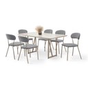 Ver imagem 2 de Conjunto para Sala de Jantar com 6 Cadeiras Betina Bege/Champagne/Cinza/Off White