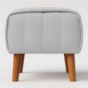 Ver imagem 2 de Puff Verso Bouclé Premium Exclusivo de Luxo Assento Extra para Sala Quarto Pés Palito Design Autoral