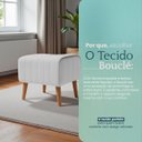 Ver imagem 6 de Puff Verso Bouclé Premium Exclusivo de Luxo Assento Extra para Sala Quarto Pés Palito Design Autoral