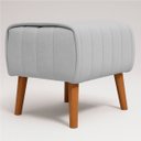 Ver imagem 3 de Puff Verso Bouclé Premium Exclusivo de Luxo Assento Extra para Sala Quarto Pés Palito Design Autoral