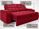 Ver imagem 4 de Sofá com Porta Copos e Carregador USB Eureka 1,70m Assento Retrátil e Reclinável Velosuede