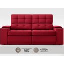 Ver imagem 5 de Sofá com Porta Copos e Carregador USB Eureka 1,70m Assento Retrátil e Reclinável Velosuede