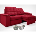 Ver mais imagens de Sofá com Porta Copos e Carregador USB Eureka 1,70m Assento Retrátil e Reclinável Velosuede