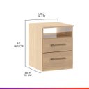 Ver imagem 3 de Mesa de Cabeceira Slim 36x46cm MDP Carvalho 1040 Prime