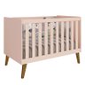 Berço Americano e Cômoda Infantil Ambiente Retro Ayla Rosa Fosco - Reller - 5