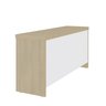 Kit 2 Peças com Mesa para Escritório Diretor em L em Tamburato e Armário Multiuso Baixo - 17