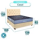 Ver imagem 3 de Kit Cabeceira + Cama Box + Colchão Casal Molas Ensacadas Petrus Paropas