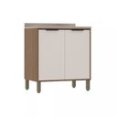 Ver imagem 1 de Balcão Cozinha 2 Portas 80 C/ Tampo - Módulo Cozinha Aspen - Luciane 0402:vanilla / Beige