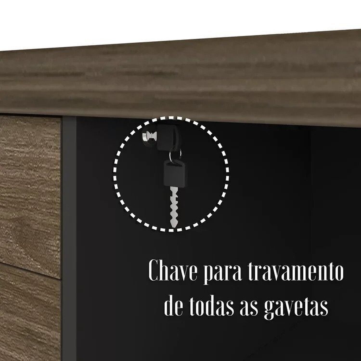 Kit 2 Peças com Mesa para Escritório Diretor em L em Tamburato e Armário Multiuso Baixo - 8