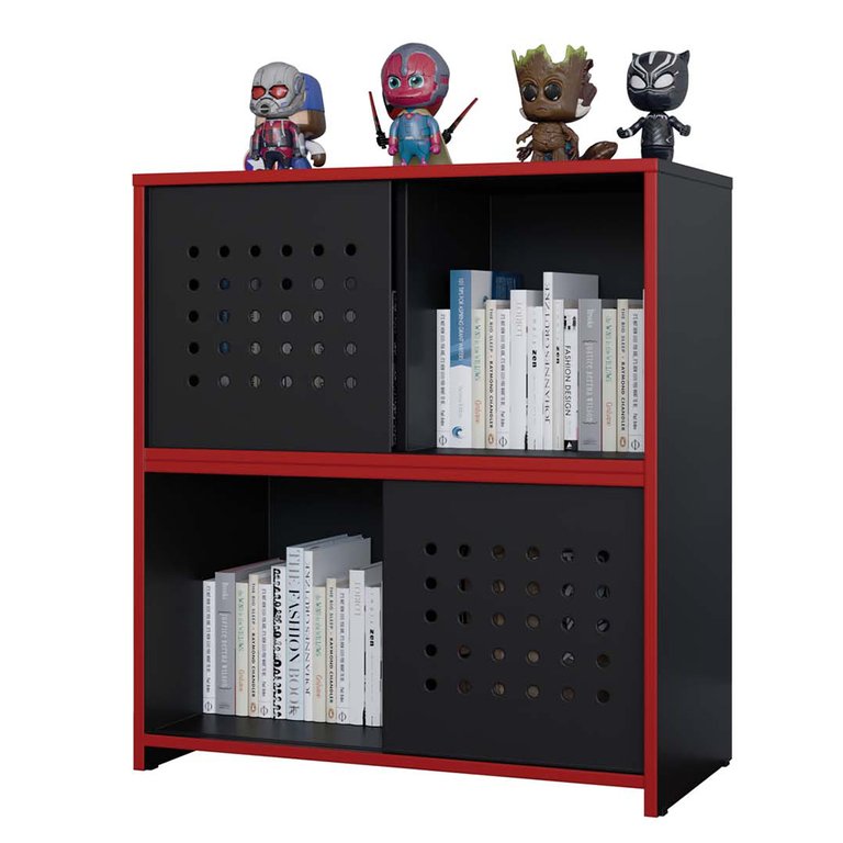Armário Gamer Escritório 2 Porta Pixel Preto Caemmun