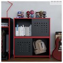 Ver imagem 2 de Armário Gamer Escritório 2 Porta Pixel Preto Caemmun