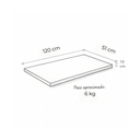 Ver imagem 3 de Tampo Freijó de Cozinha para Balcão Pia e Cooktop de Madeira Resistente e Compacto 120x51 Cm