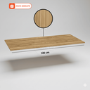 Ver imagem 2 de Tampo Freijó de Cozinha para Balcão Pia e Cooktop de Madeira Resistente e Compacto 120x51 Cm