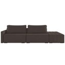 Ver imagem 3 de Sofá Ilha Modular com Puff para Sala Living 232cm Georgia K04 Veludo Marrom - Mpozenato