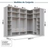 Guarda-roupa Modulado de Canto 10 Peças 14 Portas Jade CabeCasa MadeiraOriginals - 4