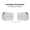 Kit para Escritório Executivo 3 Peças Mesa Tamburato com Módulo Suspenso e Gaveteiro 3 Gavetas - 18