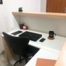 Kit 2 Peças Balcão para Atendimento Recepção e Armário Multiuso Baixo com 3 Gavetas em Tamburato - 12